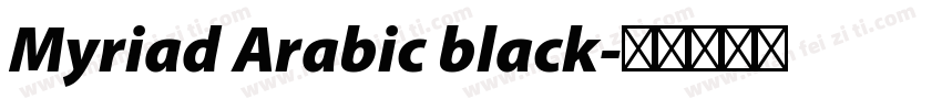 Myriad Arabic black字体转换